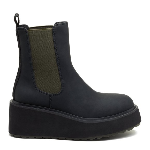 Rocket Dog Heyday Black Platform Chelsea Boot Size 8 - Picture 1 of 6